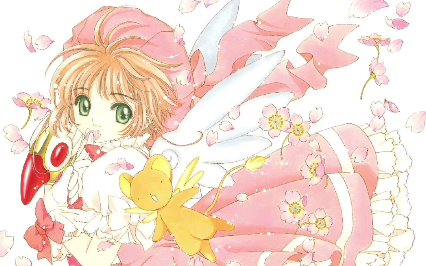 旧版《百变小樱》bd封面1-18卷,花与小樱,18种花