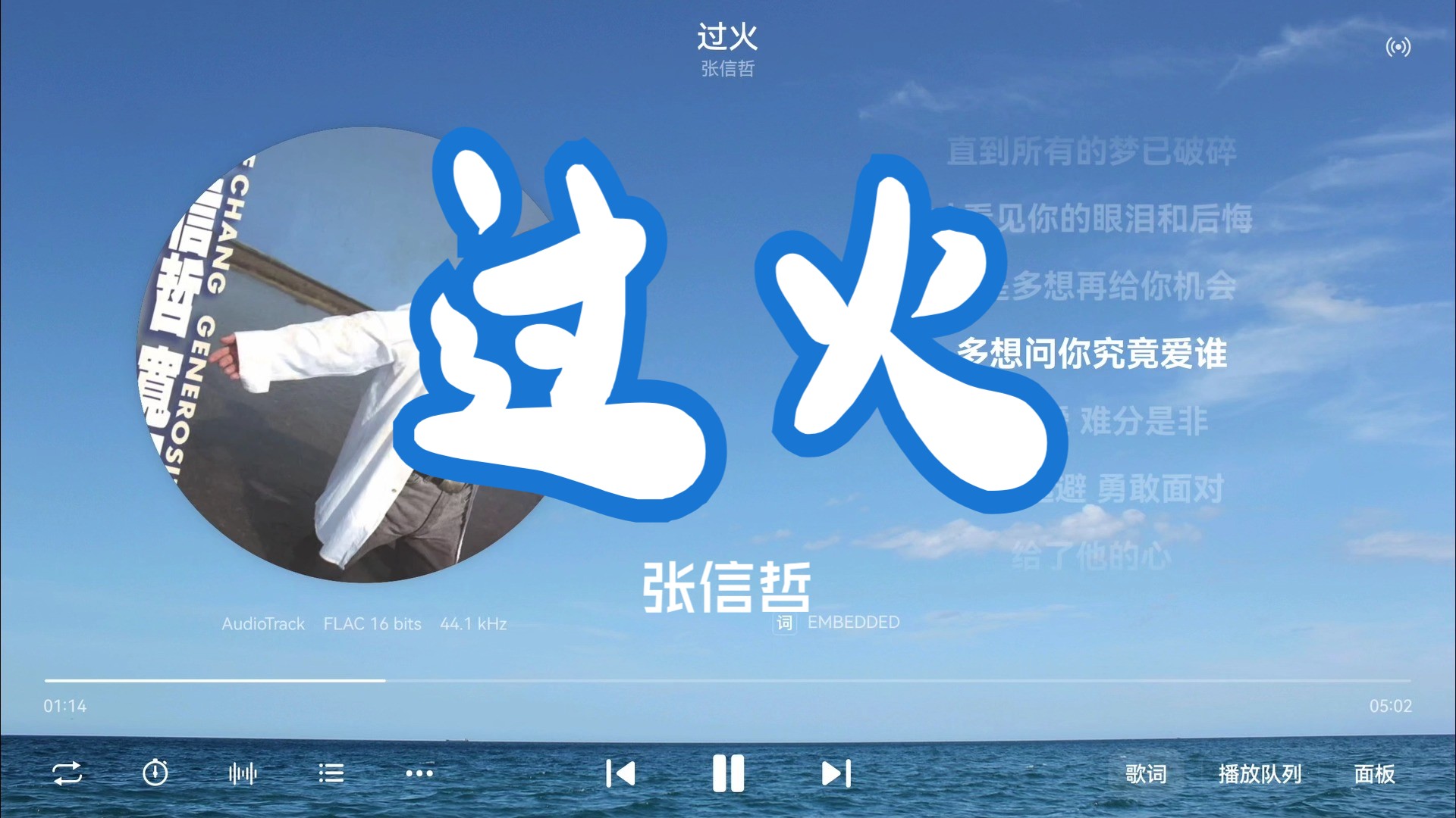 张信哲《过火》“怎么忍心怪你犯了错,是我给你自由过了火”-【Hi-Res无损】-上岸音乐馆-上岸音乐馆-哔哩哔哩视频