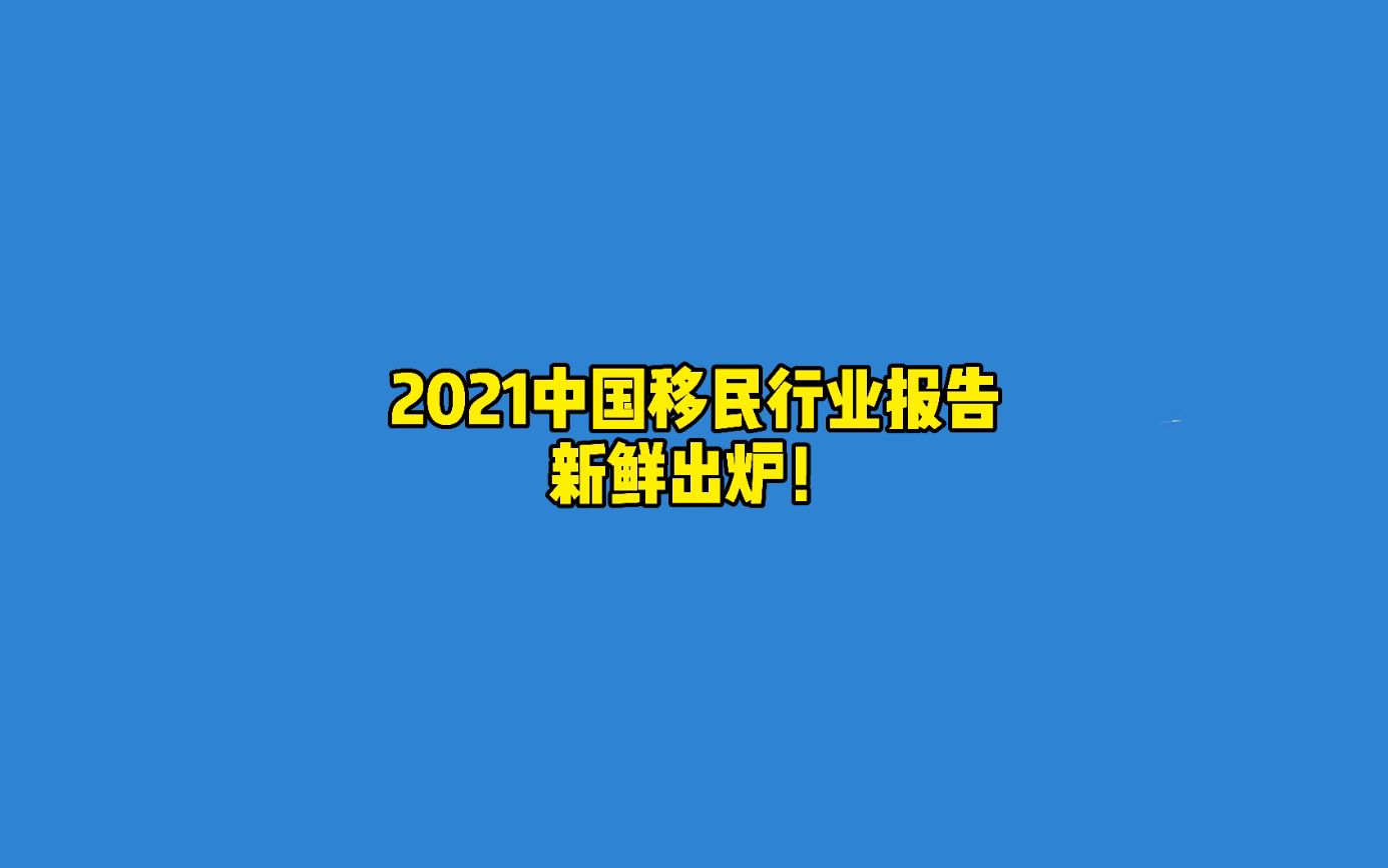 2021中国移民行业报告新鲜出炉!哔哩哔哩bilibili