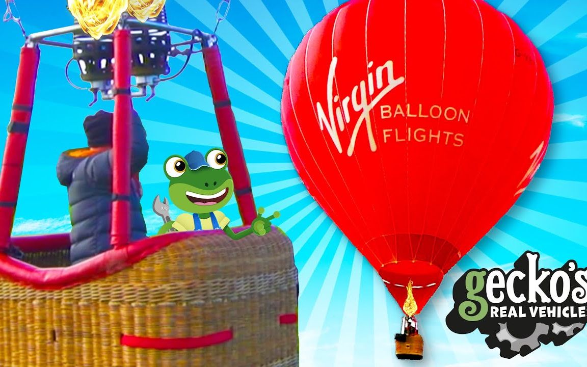 [图]【Toddler Fun Learning】-Gecko And The Hot Air Balloon Geckos Real Vehicles