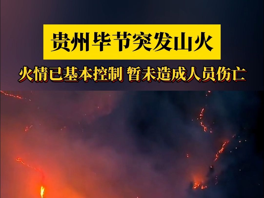 贵州毕节突发山火,经扑救火情已基本控制,暂未造成人员伤亡哔哩哔哩bilibili