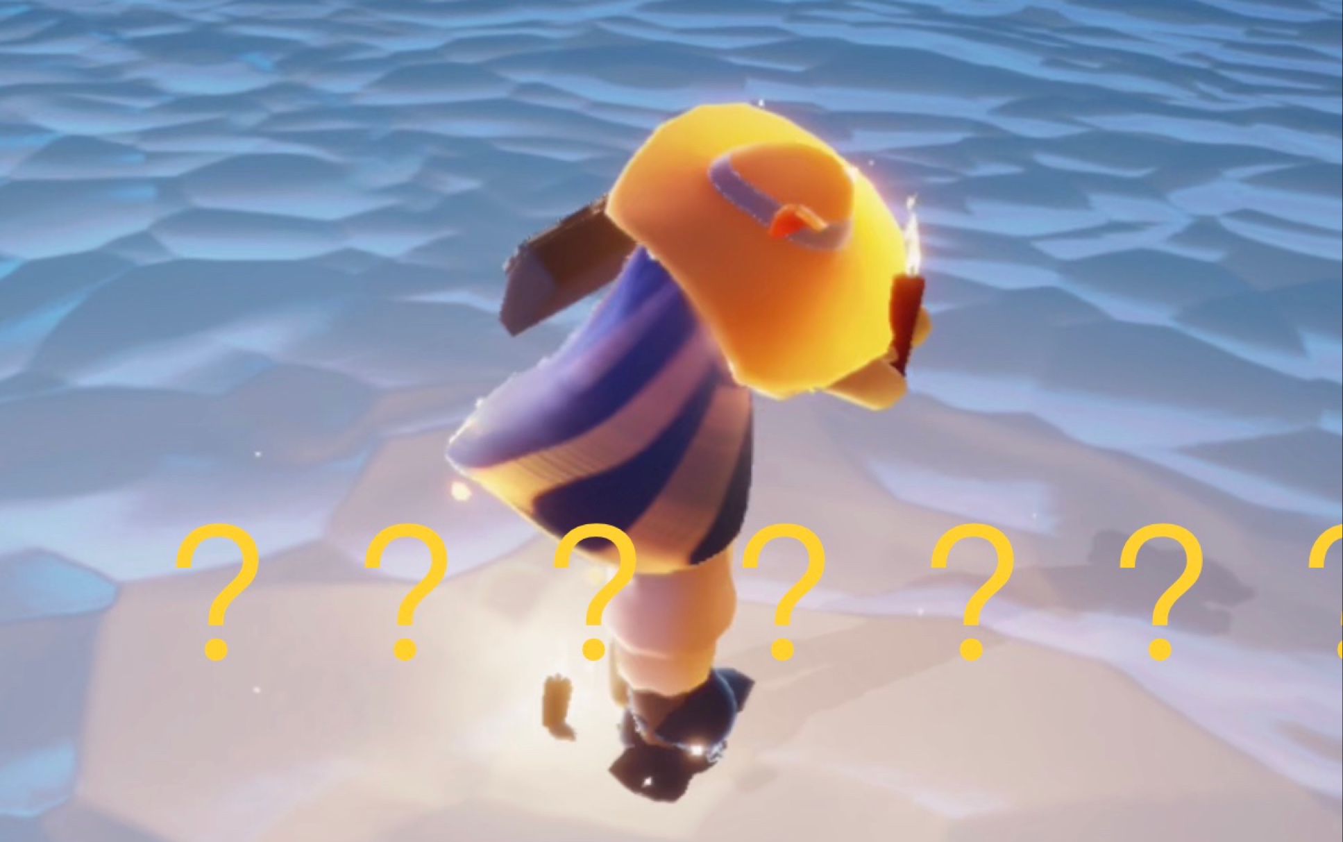 【sky光遇】冰面里突然冒出来个光头?