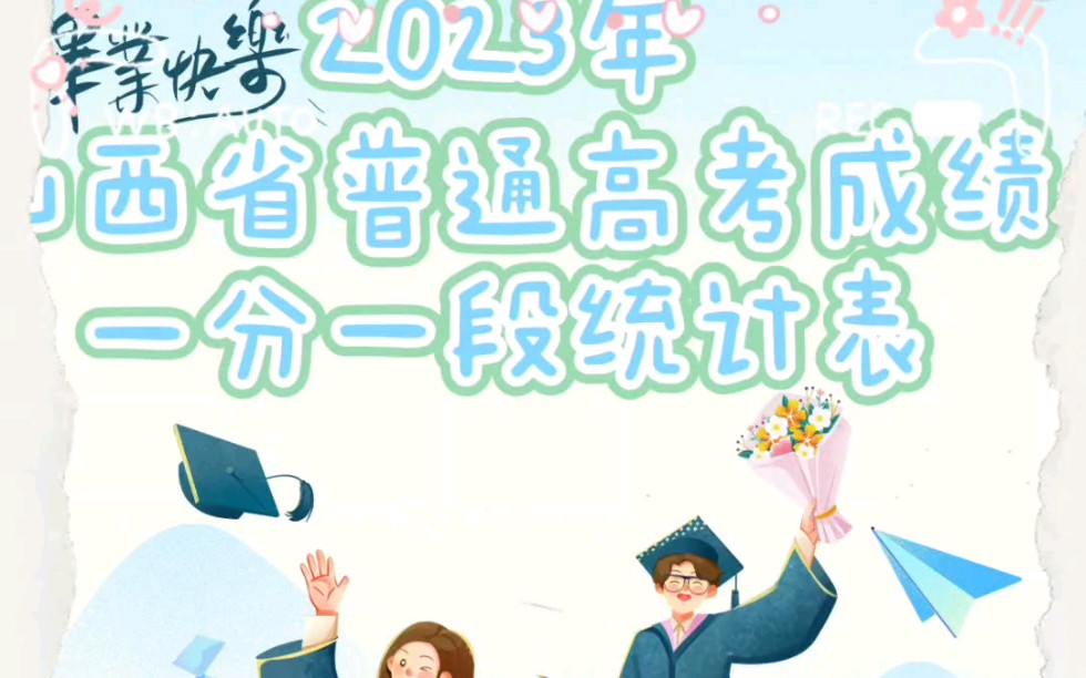 2023年山西省普通高考成绩一分一段统计表 #祝2023所有考生金榜题名 #高考志愿填报指导 #金榜题名旗开得哔哩哔哩bilibili