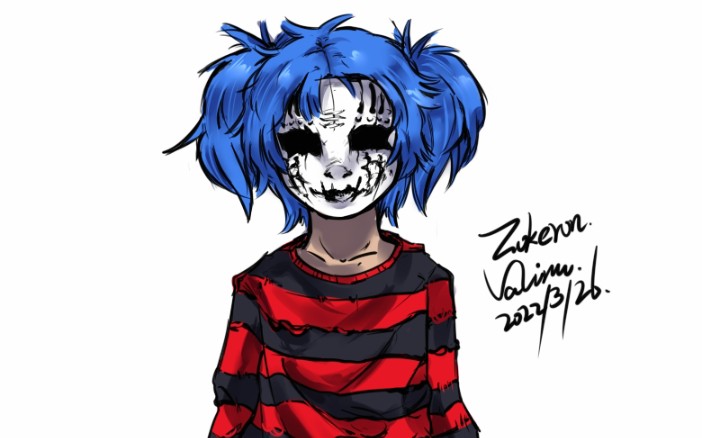 sallyface繪畫過程遊戲同人板繪sallyface