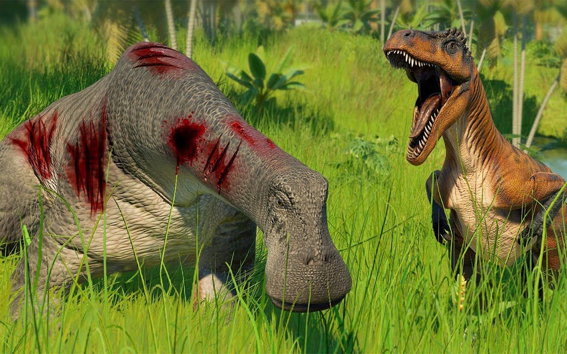 巨龙群猎杀尼日尔龙群 - 侏罗纪世界:进化2 电影级打斗场面