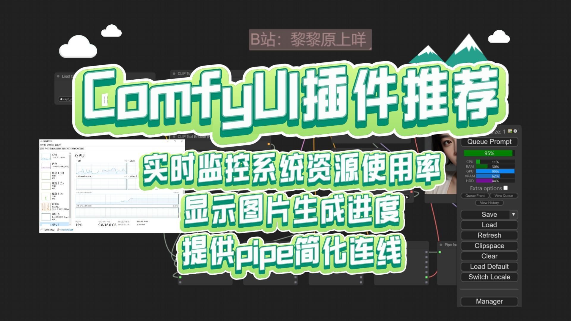 ComfyUI到底会消耗多少系统资源?这个插件能帮你实时监控,电脑的辛苦你看得见!