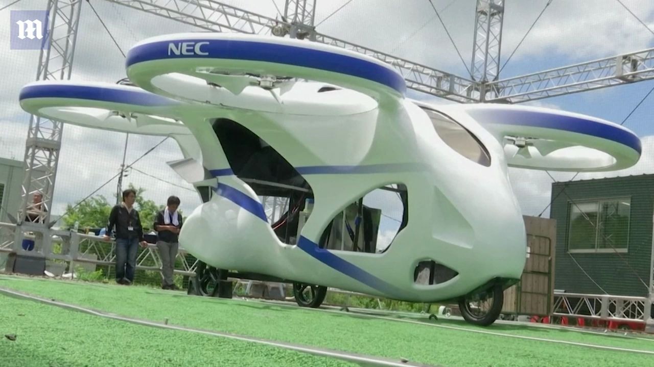 飞行汽车样机在日本飞离地面测试flyingcarprototypetestedinjapanand