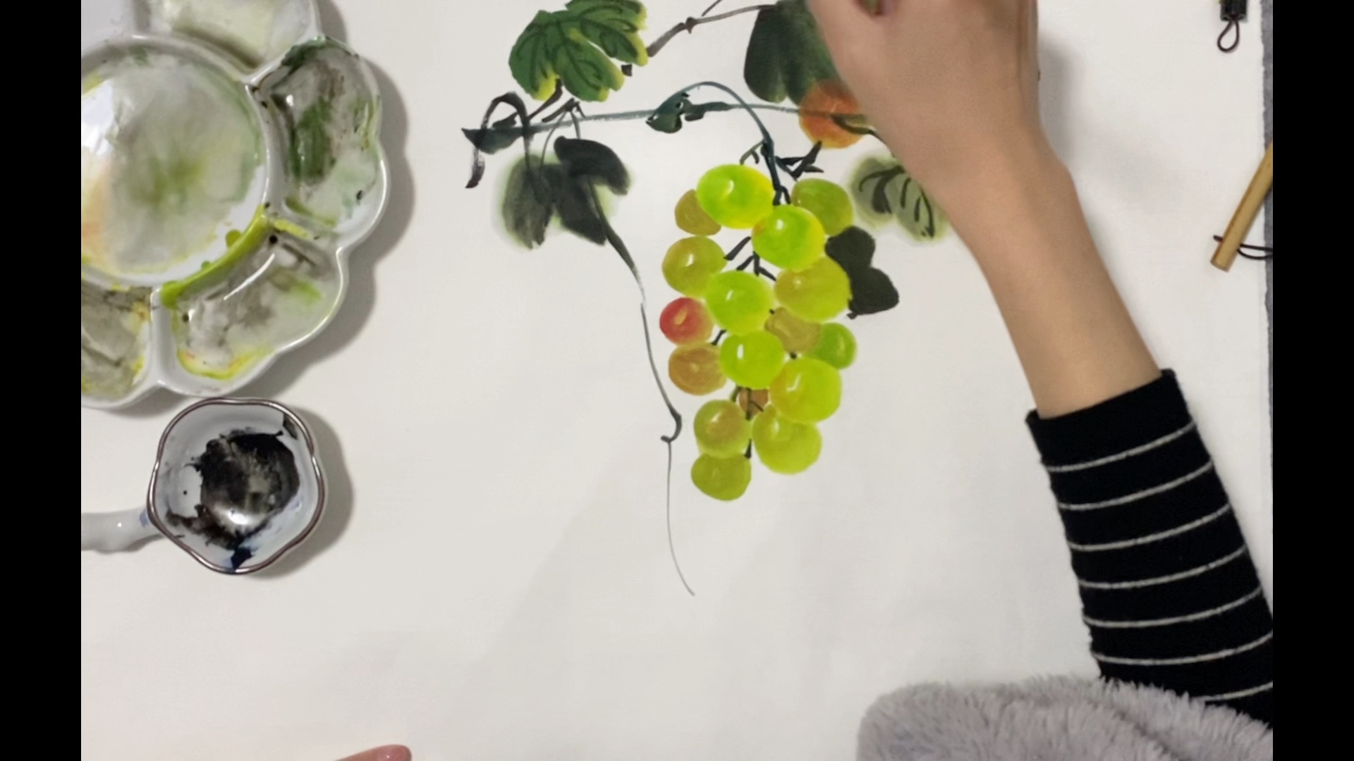 国画入门 葡萄练习