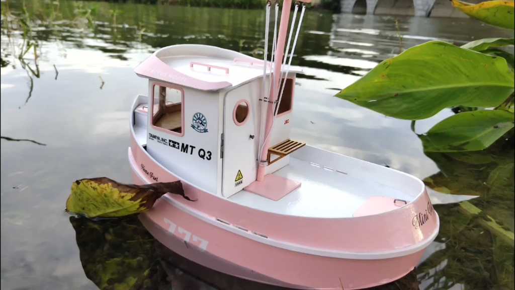 萌拖船 q3 rc 遥控小船 首航下水 赞尼奈斯_哔哩哔哩 (゜-゜)つロ