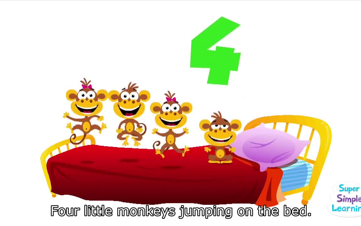 fivelittlemonkeys五只小猴子英语启蒙丨英文绘本丨英文儿歌