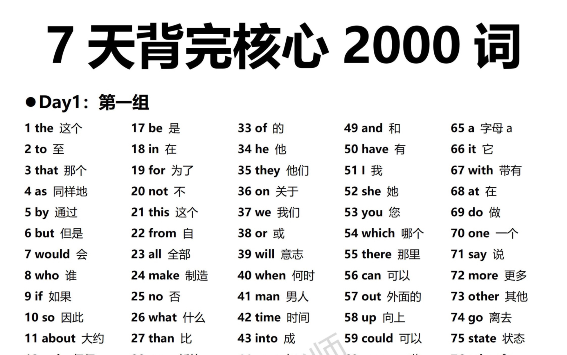 [图]7天背完，搞定英语核心2000词！暴涨词汇量！