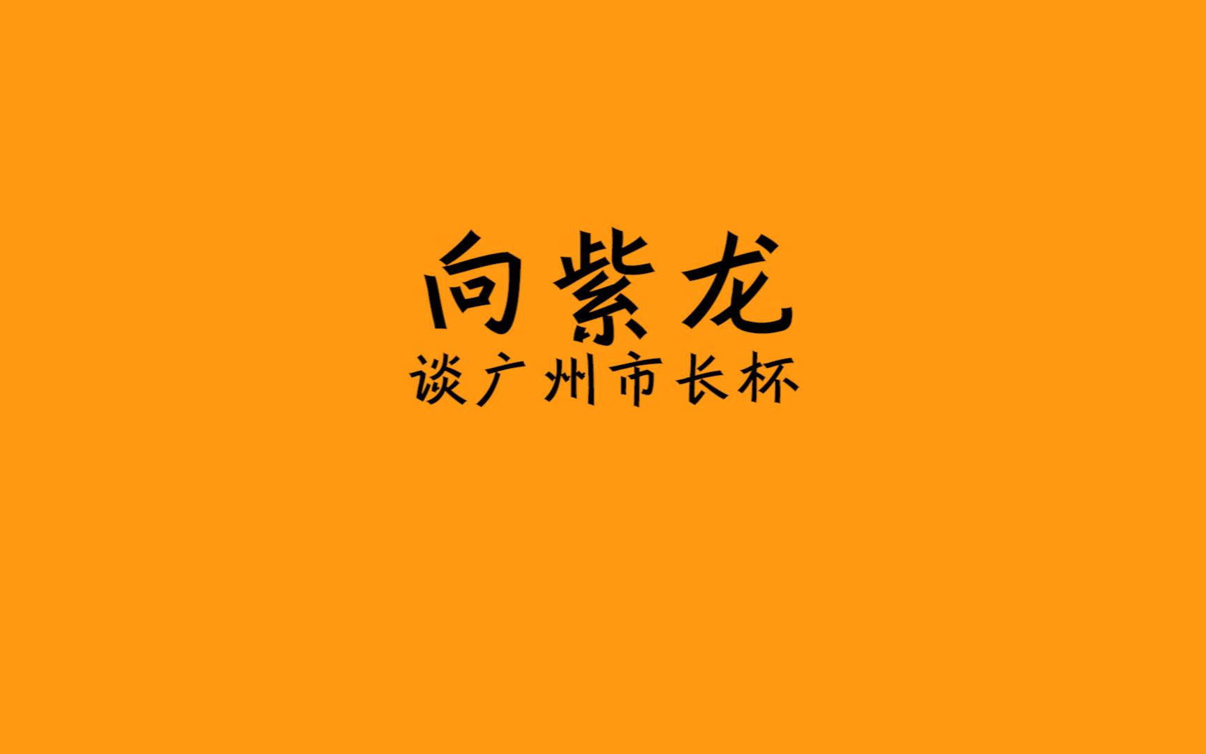 向紫龙|谈广州市长杯哔哩哔哩bilibili