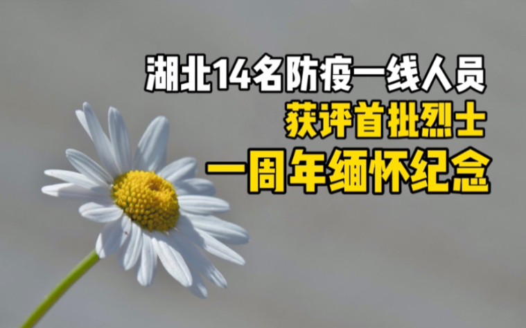 湖北14名防疫一线人员获评首批烈士一周年缅怀纪念哔哩哔哩bilibili