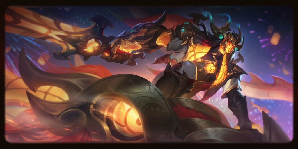 英雄联盟手游〗龙年限定龙灯系列皮肤原画来了!