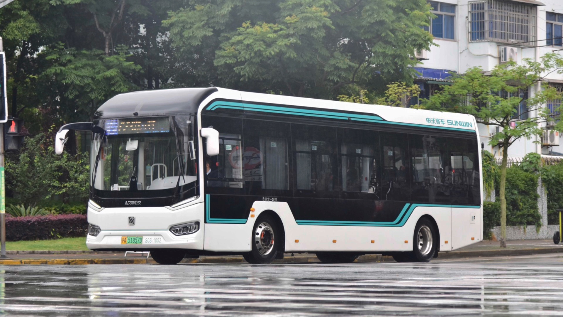 上海公交55路申沃swb6129bev38运行实录(s2y-0208)