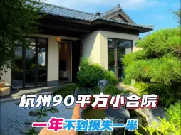 Download Video: 杭州90平方的小合院，一年不到损失将近一半！