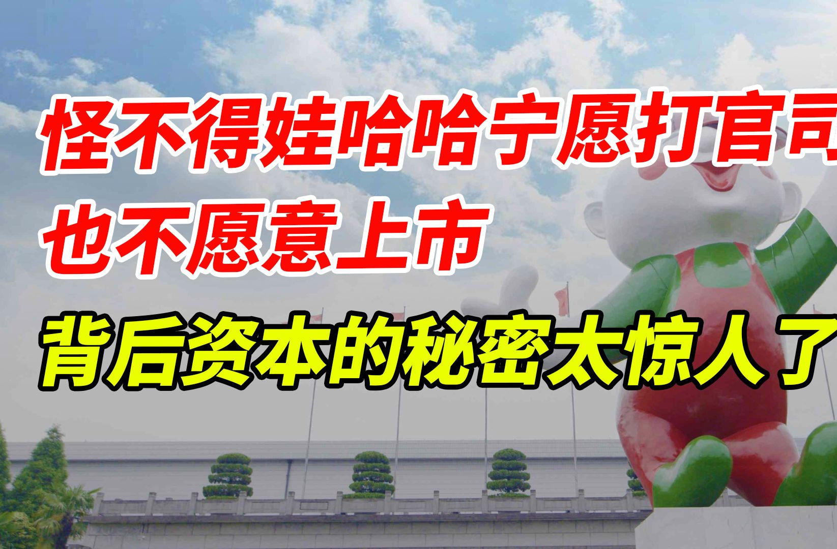 怪不得娃哈哈宁愿打官司也不愿意上市,背后资本的秘密太惊人了!哔哩哔哩bilibili