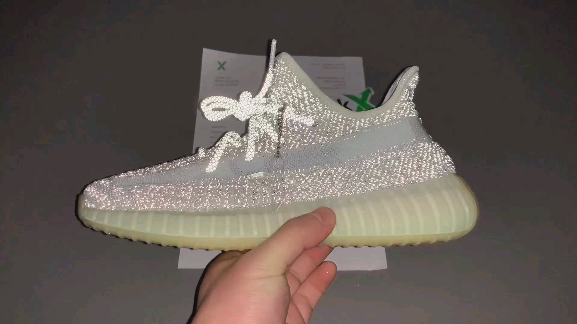 开箱一双椰子350v2灰满天星