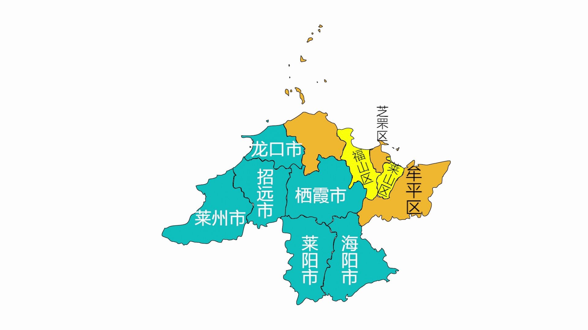山东省烟台地区地图图片