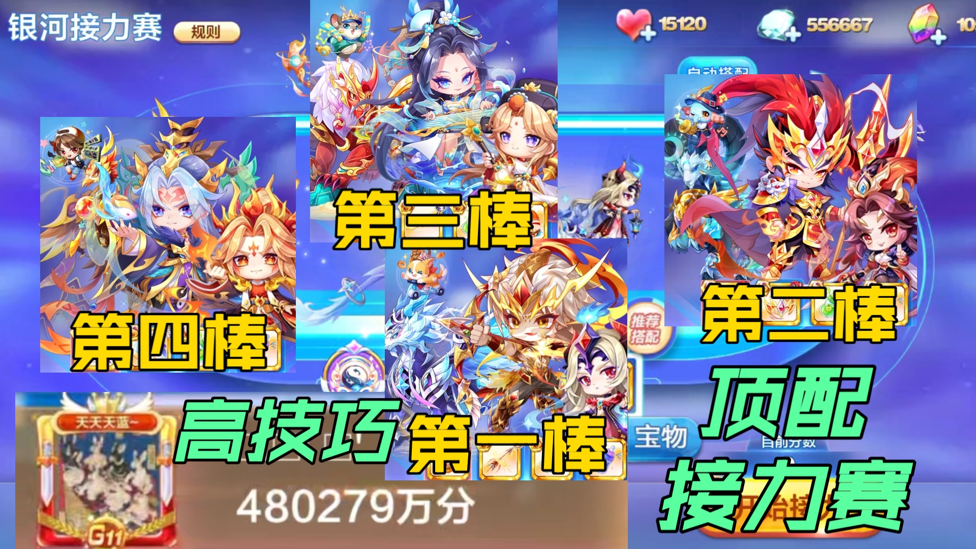 天天酷跑:四棒48亿 两个月数值膨胀6亿分97时隔两个月更新全顶配