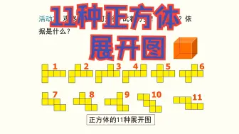 Download Video: 初一数学。速记11种正方体展开图