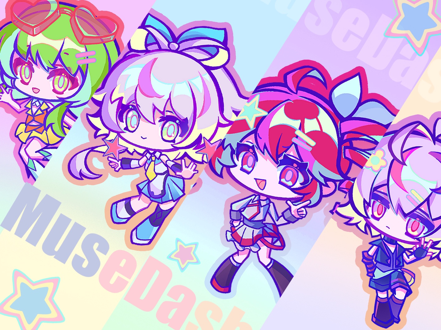 musedash×vocaloid/洛天依五彩qq人第二弹