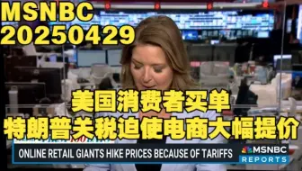 2025/04/29 MSNBC：美国消费者被迫买单，特朗普关税迫使电商大幅提价