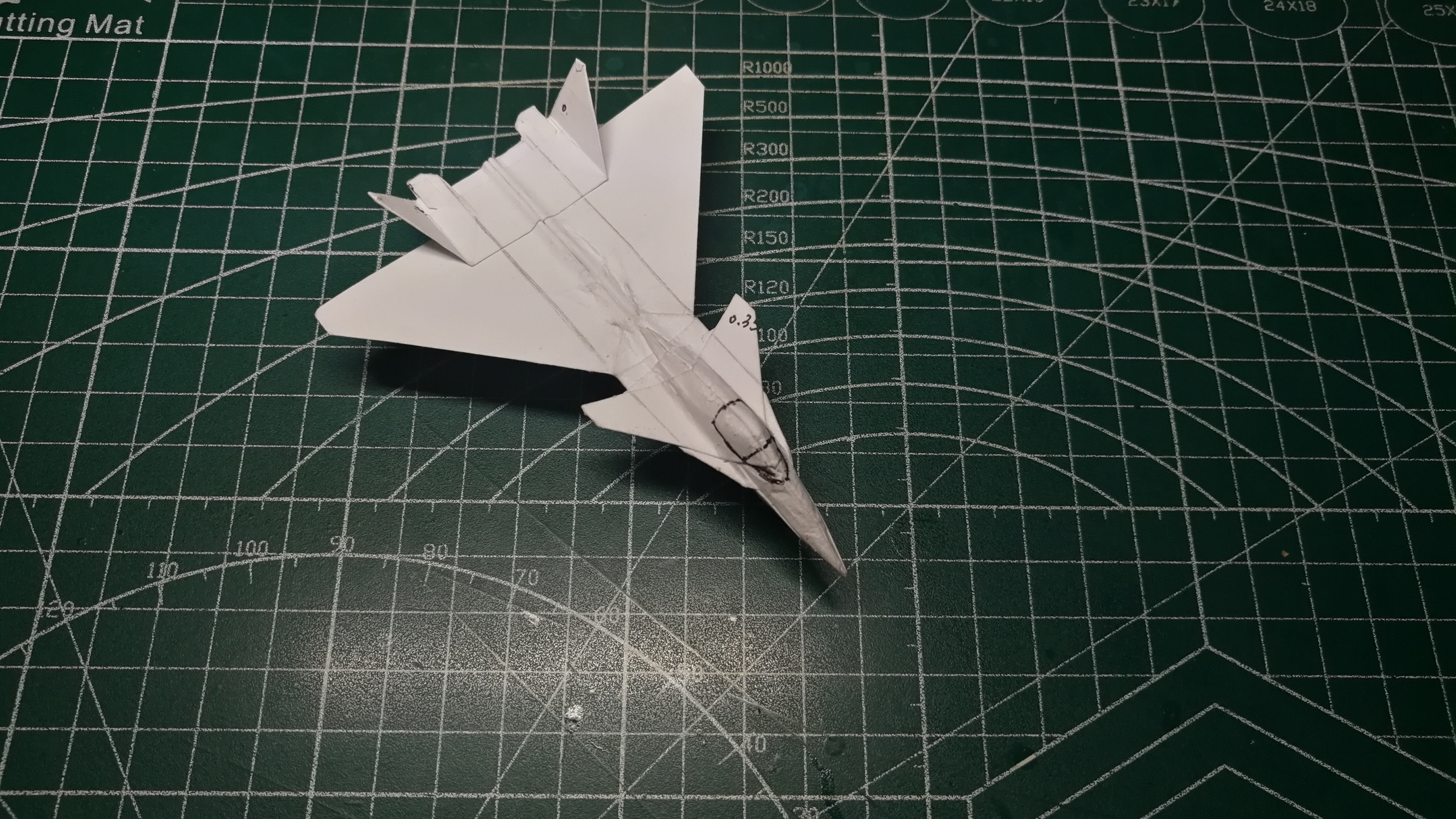 44战机长条纸折法(原创),半张a4纸纯折不剪裁可飞行