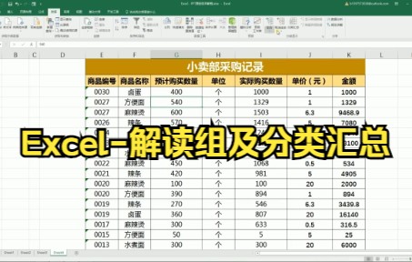 【excel表格制作】Excel解读组及分类汇总,你们学会了吗.哔哩哔哩bilibili