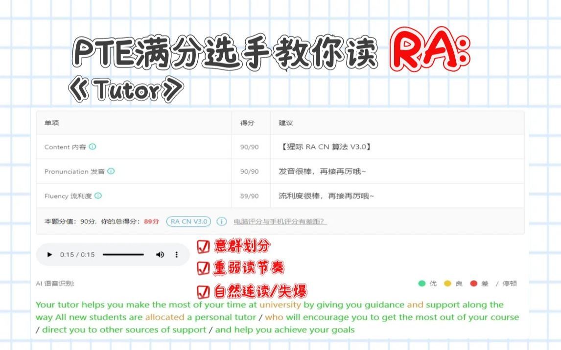 PTE满分选手教你读RA:Tutor哔哩哔哩bilibili