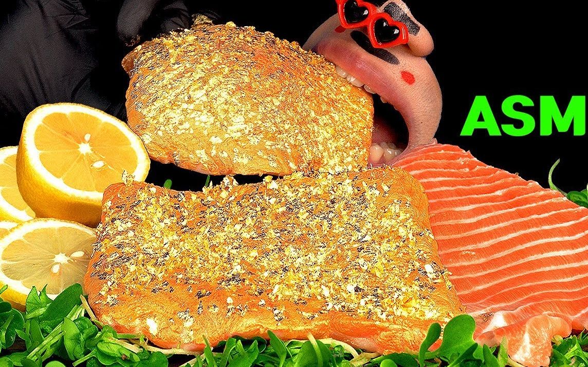 世界上最昂贵的24k金鲑鱼生鱼片~!