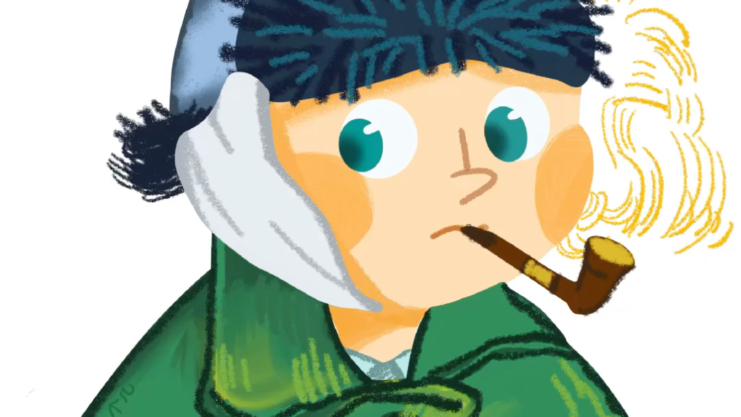 梵高自画像配上这个音乐好妙