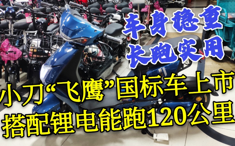 小刀“飞鹰”国标车上市,车身稳重,搭配锂电能跑120公里,实用哔哩哔哩bilibili