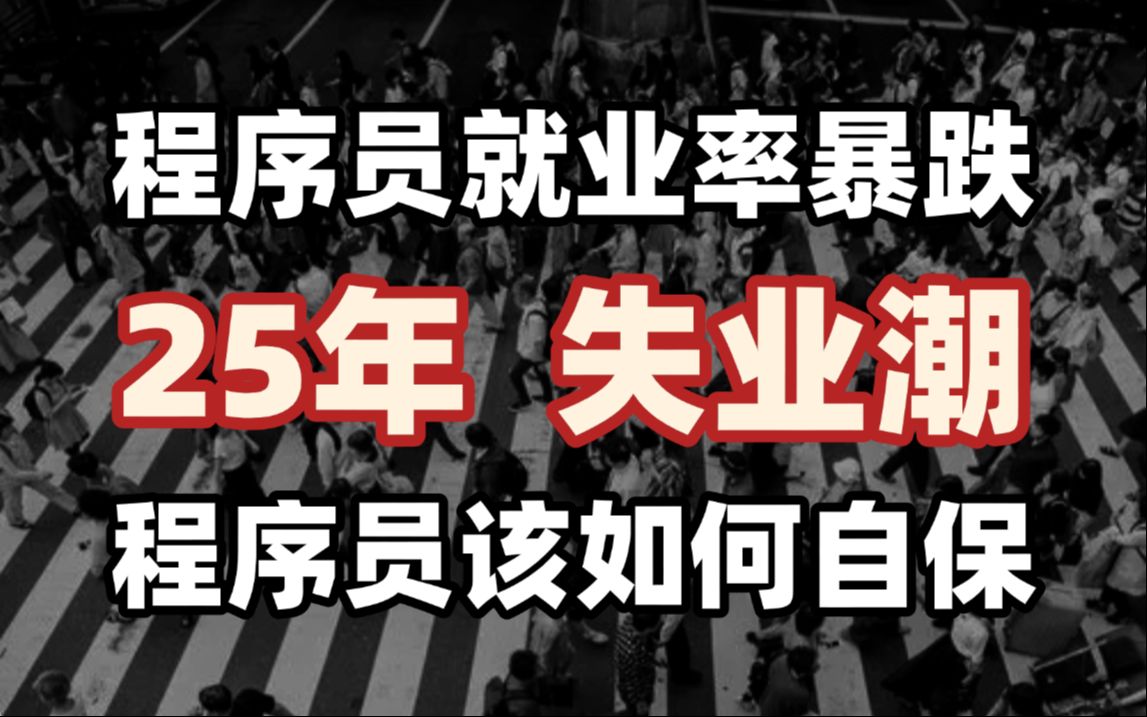 面对25年失业潮的到来,程序员应该如何自保?清华大佬一口气教你如何在浪潮中明哲保身!——马士兵 Java 程序员 后端 前端 架构师 全栈哔哩哔哩bilibili