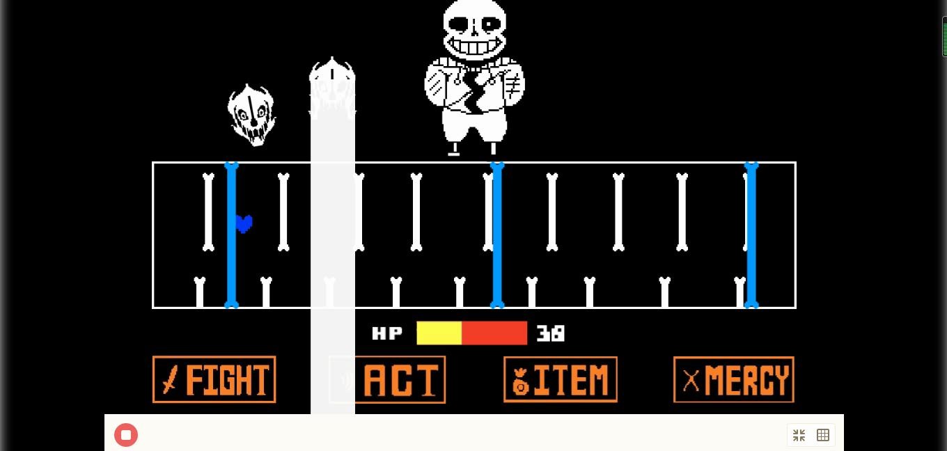 编程猫up自制同人h.sans审判战目前最新进度(算开头杀共有5回合)