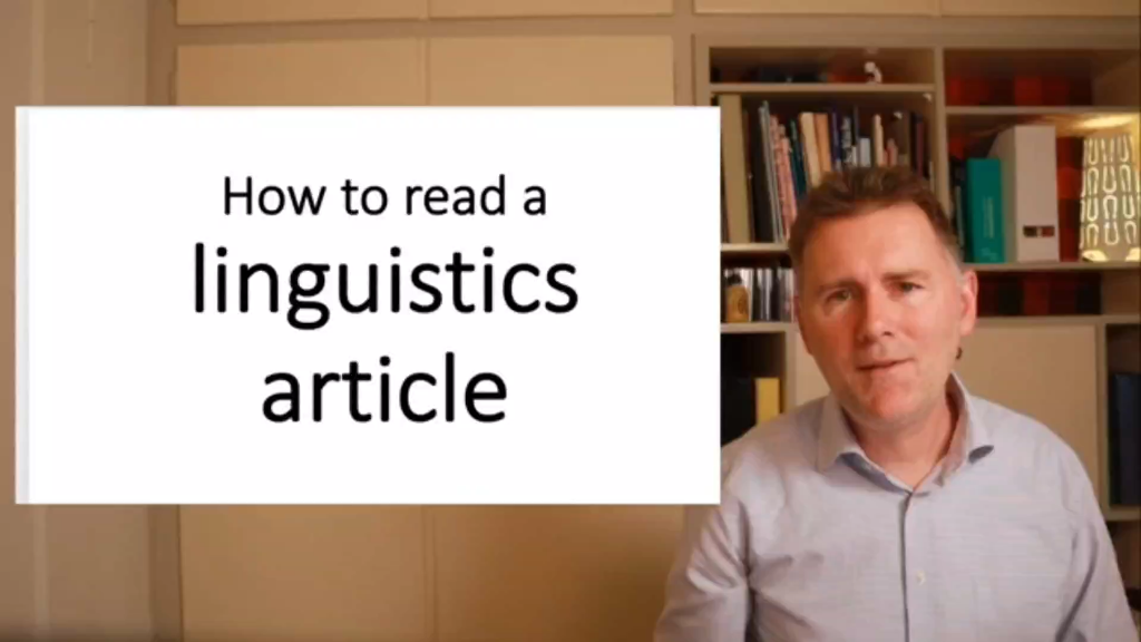 [图]如何阅读语言学文献How to read a linguistic article