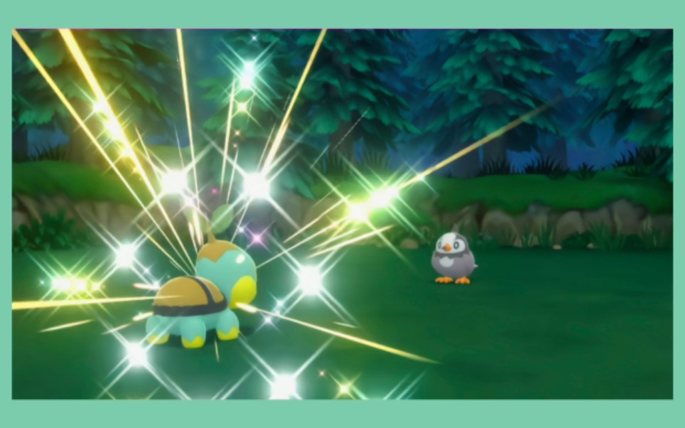 「老e同学」812 srs dp复刻闪光初始御三家:闪光草苗龟get!