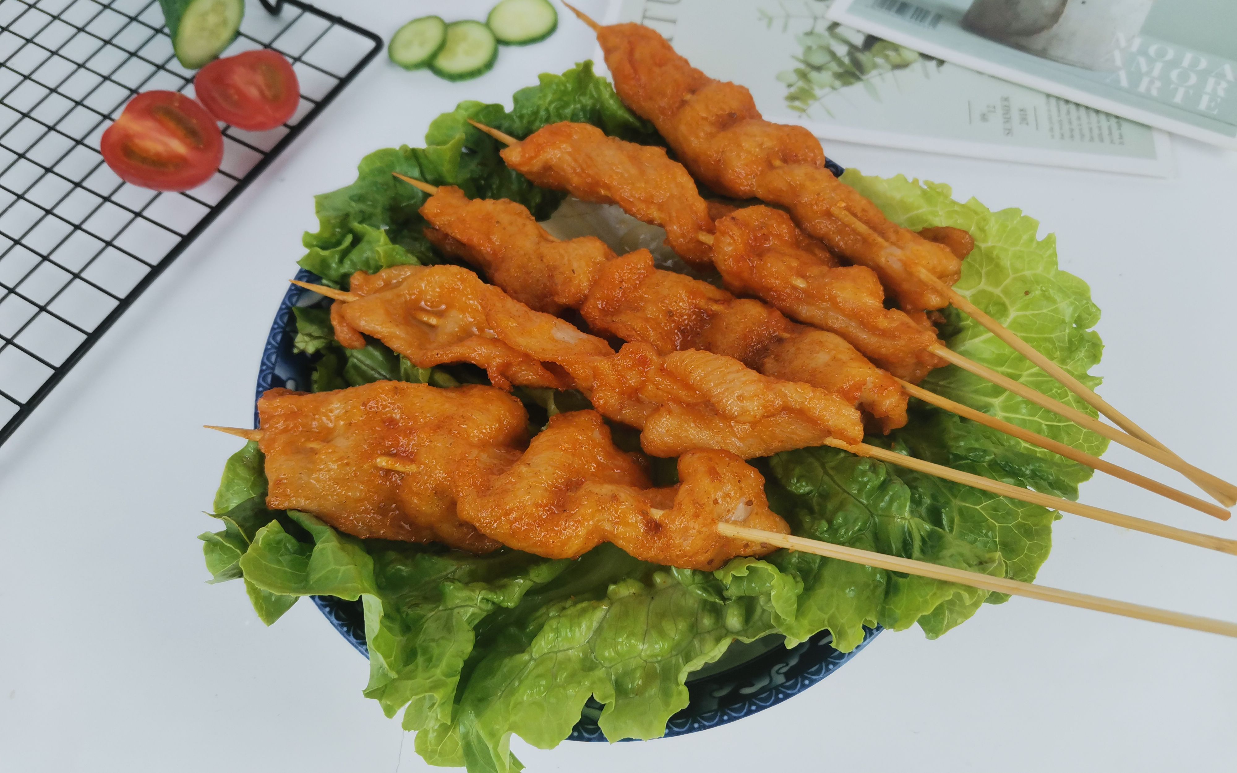 里脊肉串教学视频,馋多多调味品._哔哩哔哩_bilibili