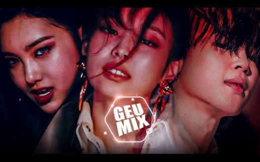 bts/ blackpink/ everglow - lovesick girls x fake love x la di da