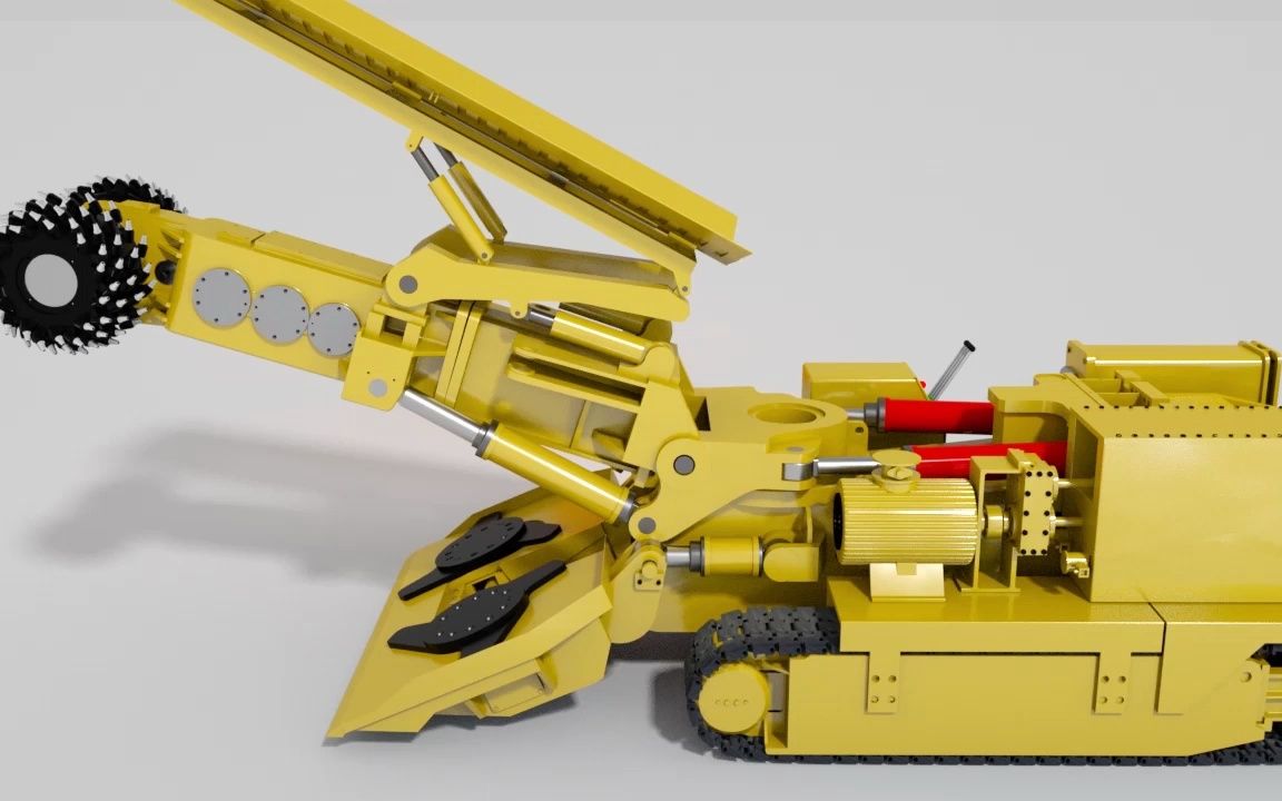 地下煤岩体掘进机仿真模型