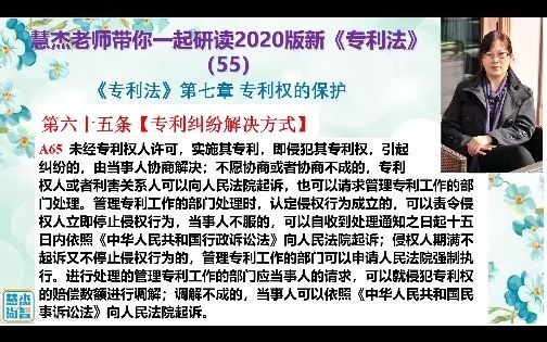 李慧杰老师带你一起读2020版新《专利法》(55)哔哩哔哩bilibili