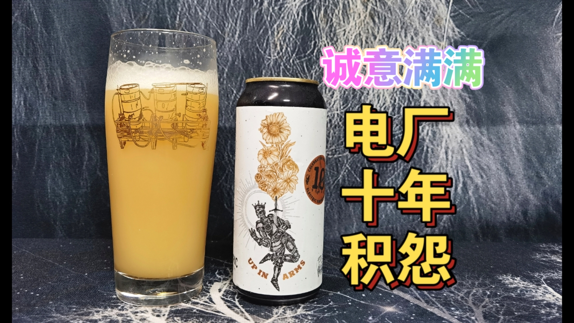 强强联合,电厂&费登斯合酿!电厂十年积怨三倍浑浊IPA测评!哔哩哔哩bilibili