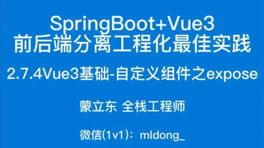 2.7.4SpringBoot+Vue3最佳实践前端篇-Vue3基础-自定义组件之expose
