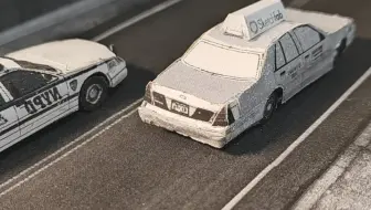 福特维多利亚皇冠出租车1：64纸模型