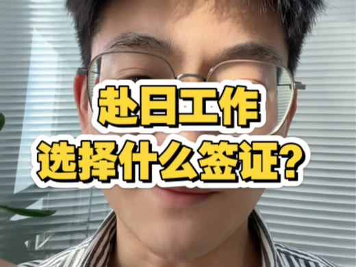 赴日工作可以选择什么签证呢?哔哩哔哩bilibili