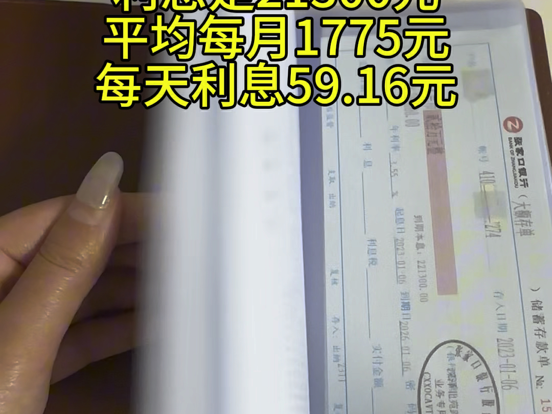 20万存三年利息是21300元,顶我一年工资了#利息#定期存款哔哩哔哩bilibili