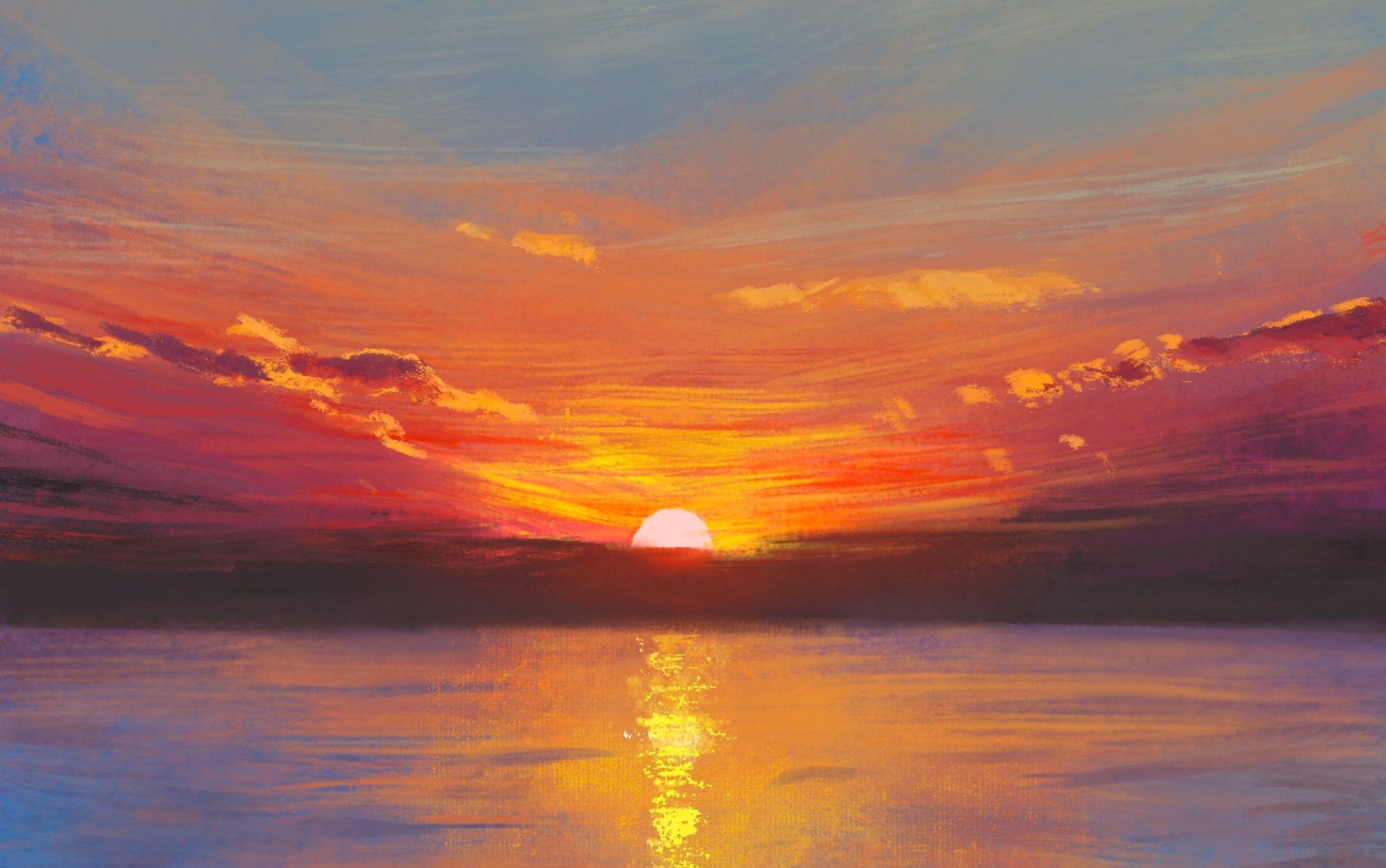 ipad procreate 日落