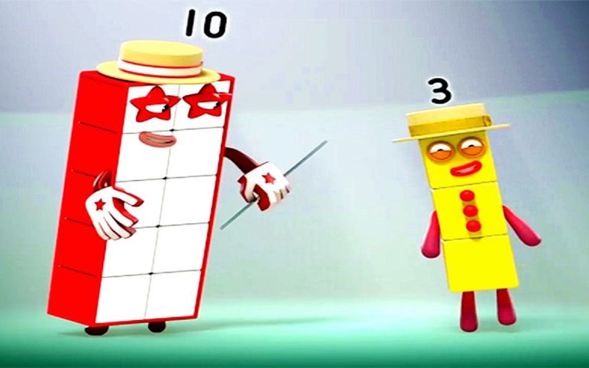 数字方块动画:动画方式学习组成数字,方块10和方块3组合成什么