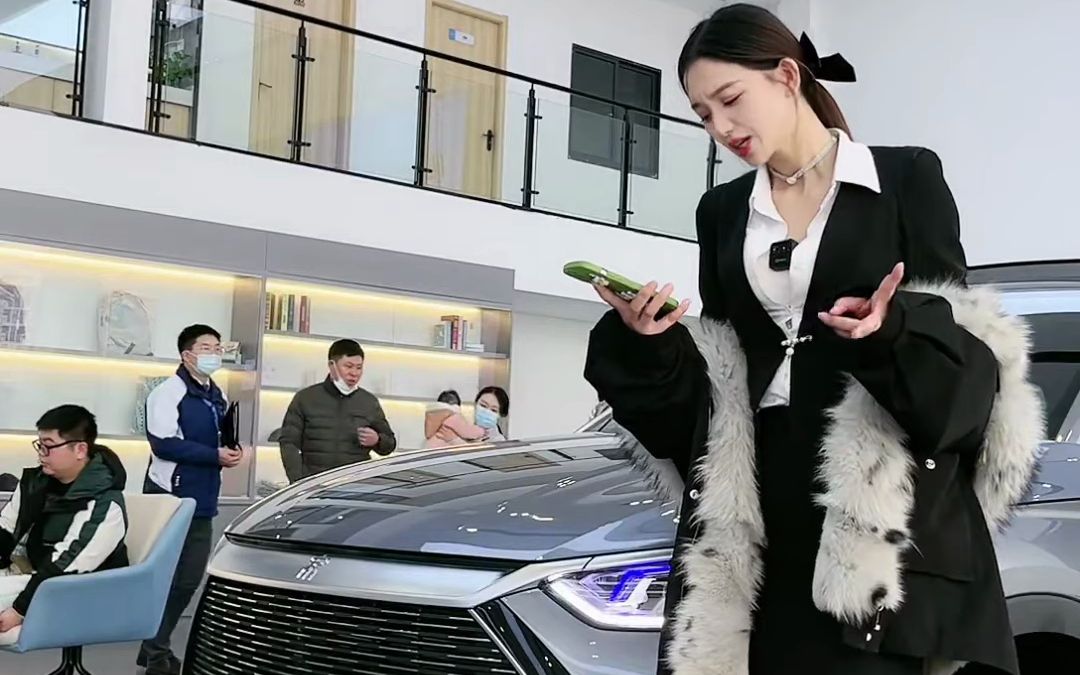 抖音车模丝袜女主播直播卖车 #775