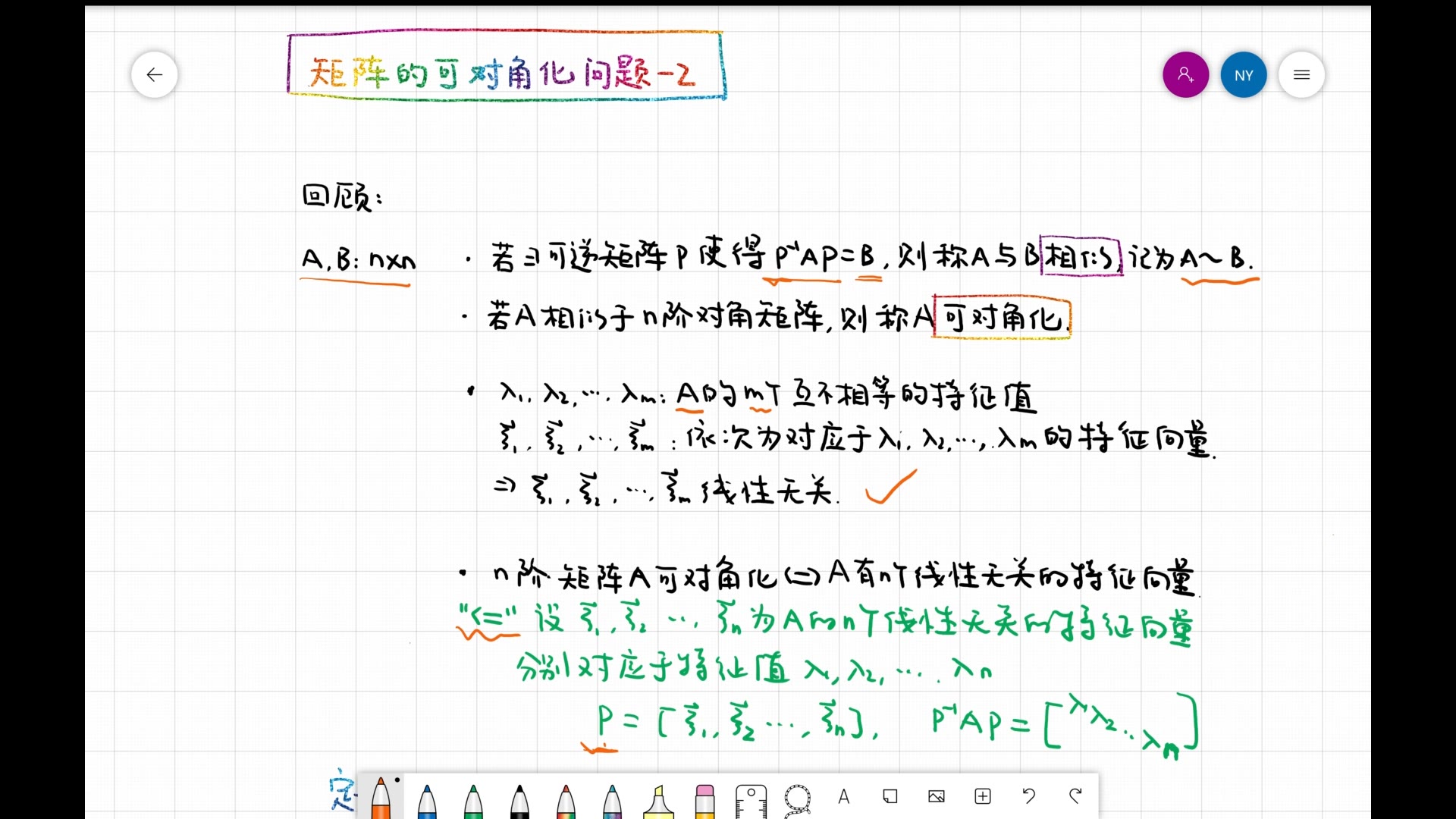 30.《线性代数》矩阵的可对角化问题2哔哩哔哩bilibili